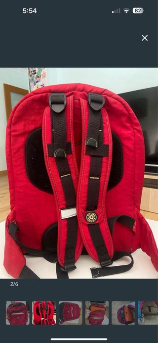 Mochila Kipling Roja
