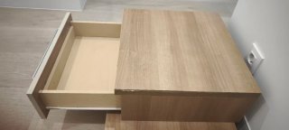 Conjunto de mueble modular con 3 cajones.