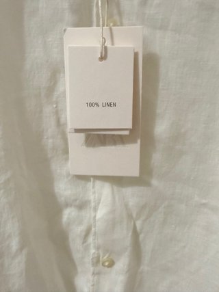 Camisa Lino Blanca Zara  Hombre