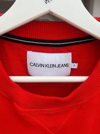 Sudadera Calvin Klein Roja Logo CK