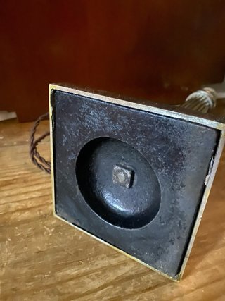Lámpara de latón bañada antigua
