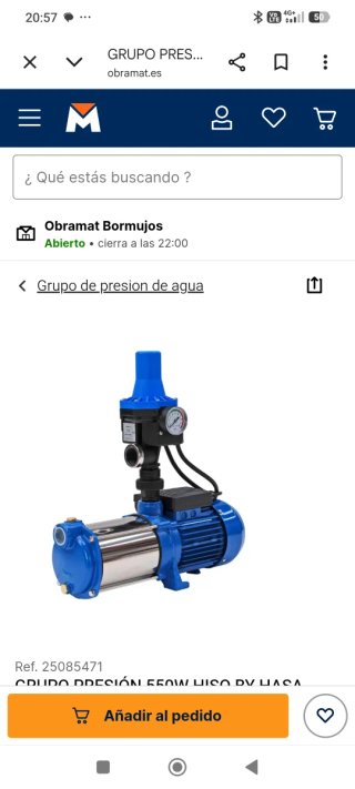 Bomba de presión 550W