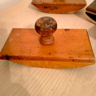 4 tamponi assorbenti in legno vintage