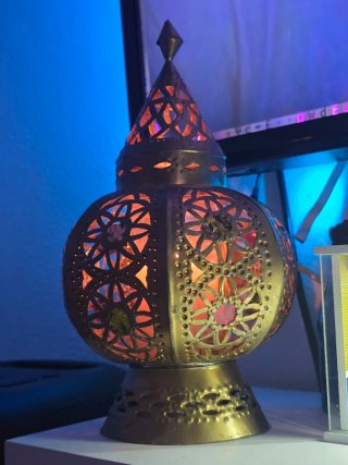 Lámpara Marroquí Decorativa Dorada