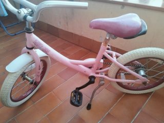 Bicicleta infantil rosa Butterfly