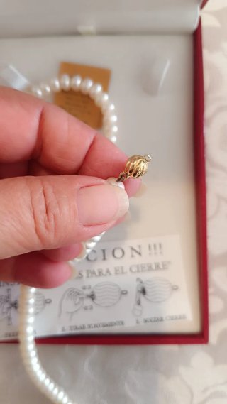 Oferta ! Collar perlas naturales y cierre oro 18 k