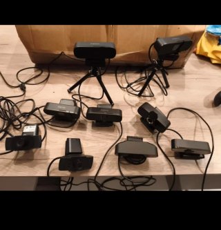 Lote 9 Webcams USB + 2 Trípodes