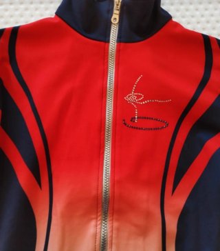 Chaqueta Patinaje Artístico AXEL Azul/Rojo