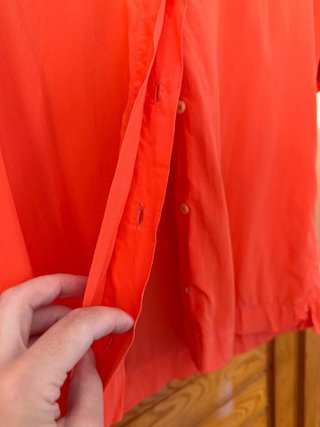 Blusa vintage seda naranja Talla M