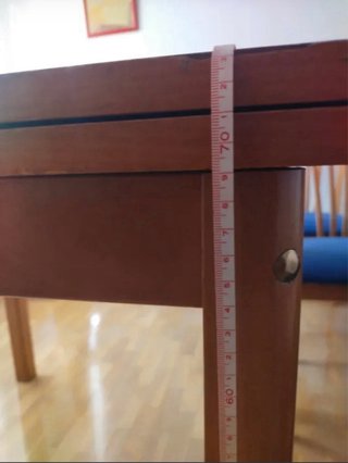 Conjunto mesa y 4 sillas comedor madera