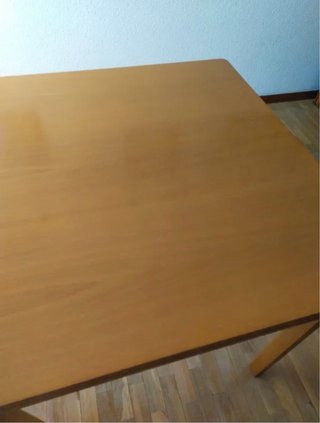 Conjunto mesa y 4 sillas comedor madera