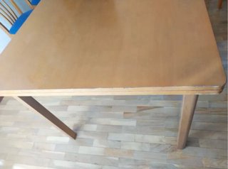 Conjunto mesa y 4 sillas comedor madera
