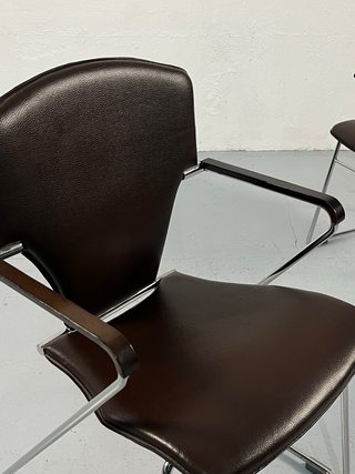 4 Sillas Egoa Stua Piel Marrón