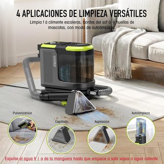 HYCHIKA Limpiador Tapicerías 1800W 17kPa 4en1