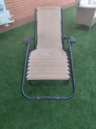 Tumbona Plegable Playa/Jardín Beige