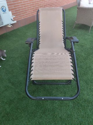 Tumbona Plegable Playa/Jardín Beige