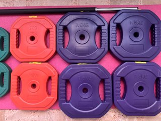 Barra Body Pump + 47.5kg Discos con Asas