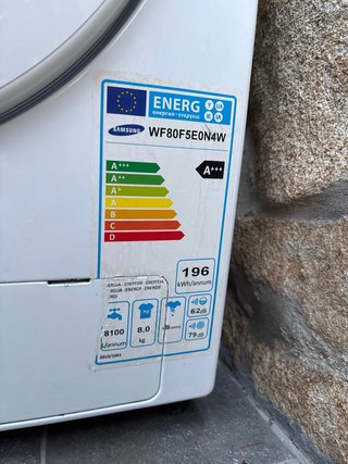 Lavadora Samsung 8kg Blanca WF80F5E0N4W