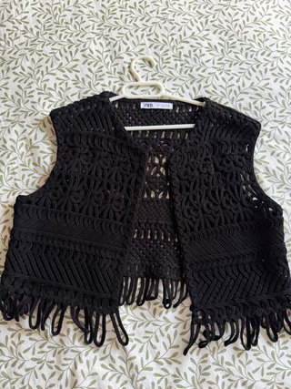 Chaleco Zara Negro Talla M.