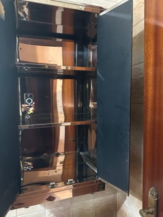 Armario baño vintage metal y cristal