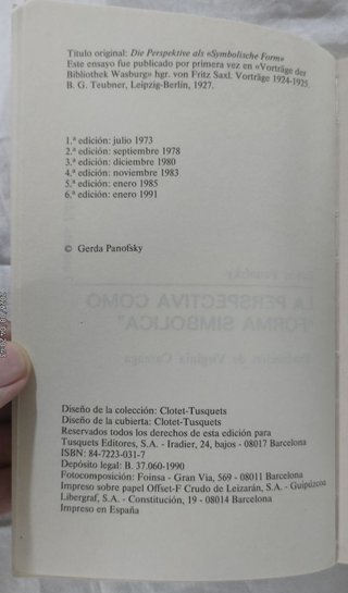 La perspectiva como "forma simbólica"