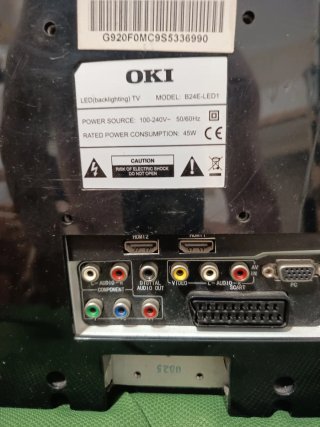 TV OKI 24 + Decodificador Movistar + Mandos