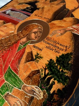 Icono griego: Cristo y Magdalena