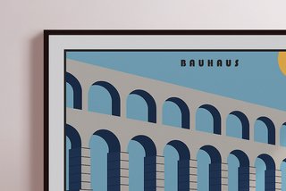 Cuadro Póster SEGOVIA - A3 Acueducto Bauhaus