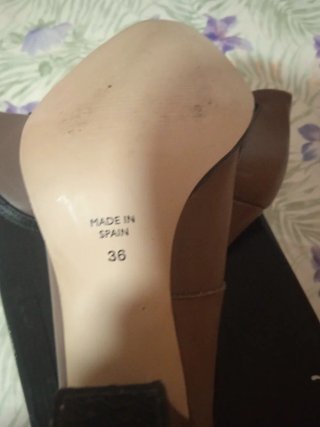 Botines mujer tacón cuña negro y marrón