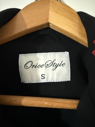 Chaqueta Suede Bordada Negra Talla S