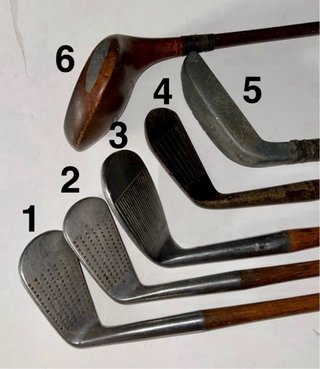 Lote Palos Golf Vintage Madera Metal