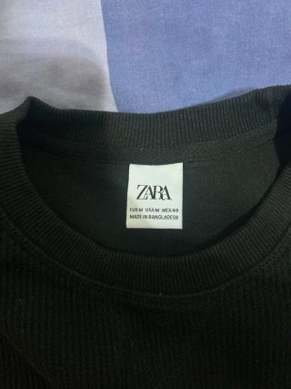 Jersey Zara Negro Manga Larga