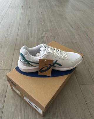 Zapatillas Padel Asics Blancas y Verdes