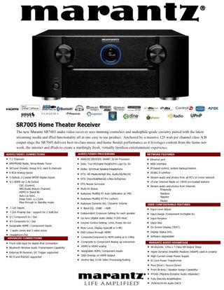 Marantz SR7005 Receptor AV Plata
