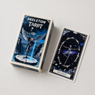 Skeleton Tarot 78 cartas gótico de esqueletos