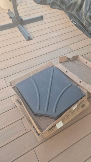 Parasol excéntrico 250cm x 235cm gris