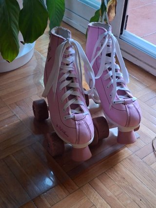 Patines 4 ruedas niña rosa Talla 34