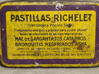 Caja lata antigua Pastillas Richelet