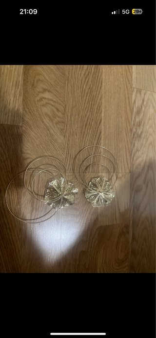 Pendientes flamenca gitana dorados y morados