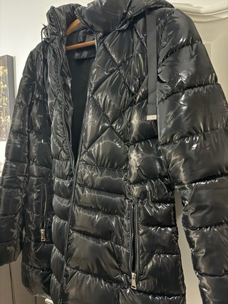 Abrigo acolchado negro mujer