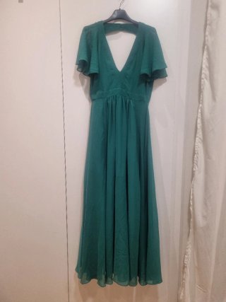 Vestido largo fiesta verde