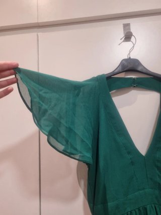 Vestido largo fiesta verde
