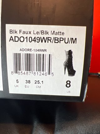 Botines Pole Dance Negro Mate Talla 38