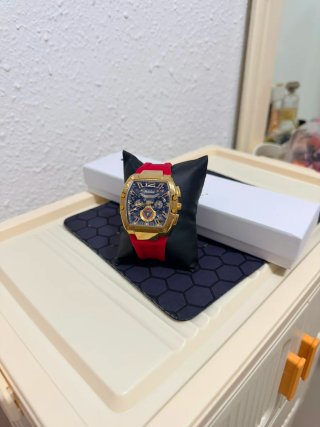 Reloj yalalushi Hombre Dorado y Rojo