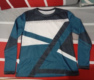 Sudadera Mujer Azul Celeste y Blanco