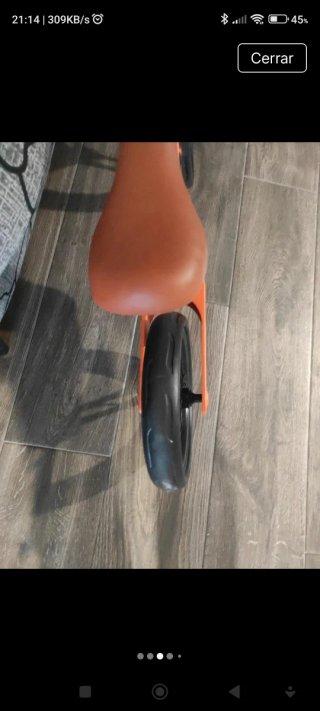Bici sin pedales naranja