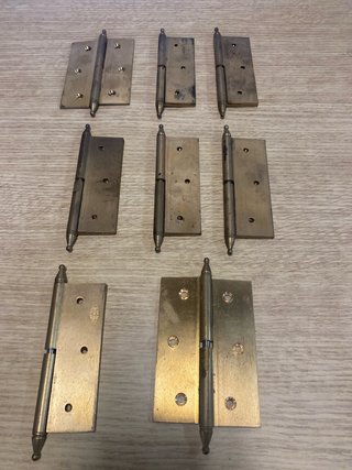 Lote 8 Bisagras Latón Vintage