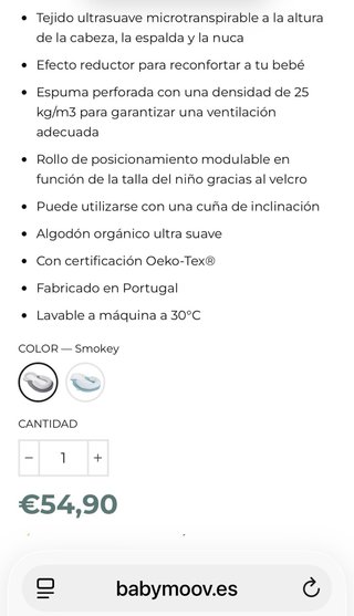 Cojín reductor bebé recién nacido