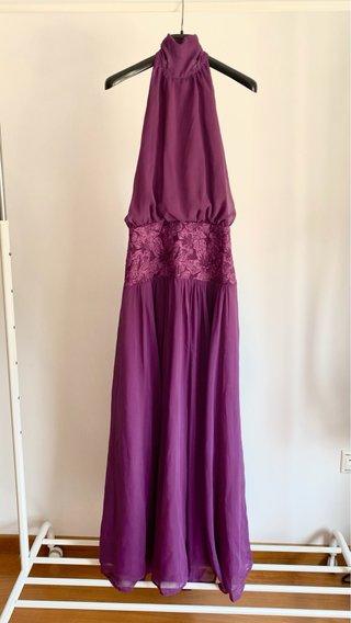 Vestido invitada malva Talla S