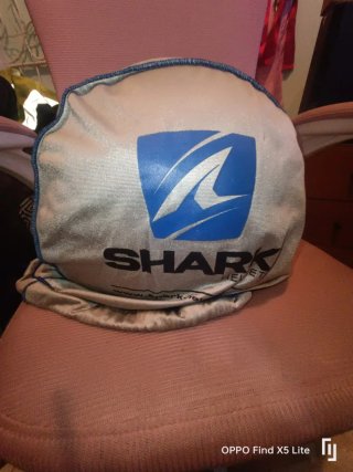 Casco de Moto Shark Blanco con Dibujos